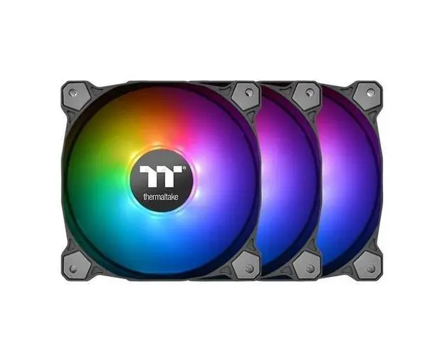 Set 3 ventilatoare Thermaltake Pure 14, 120mm, iluminare ARGB