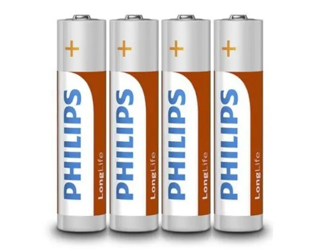 Set 4 Baterii LONGLIFE R3 PHILIPS, AAA 