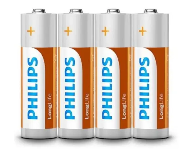 Set 4 Baterii LONGLIFE R6 PHILIPS, AA 