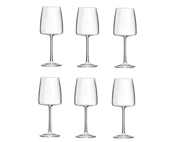 Set 6 pahare cu picior pentru vin rosu RCR Crystal Essential 54, 54 cl