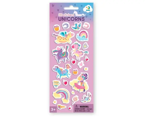 Set abtibilduri 3D - Unicorni