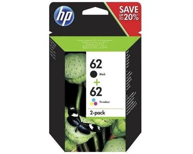 Set Cartuse HP 62 N9J71AE, acoperire 200 pagini Negru, acoperire 165 pagini Color (Negru/Color)