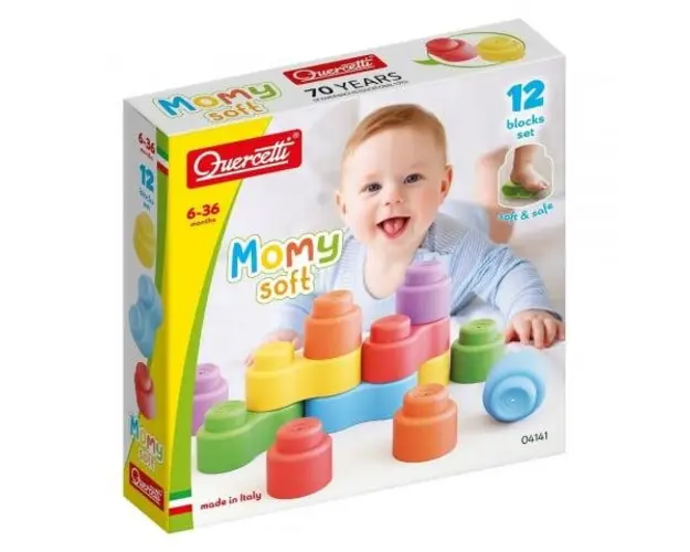 Set constructie Quercetti Momy Soft, 12 piese