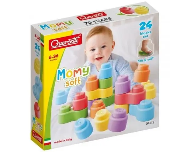 Set constructie Quercetti Momy Soft, 24 piese
