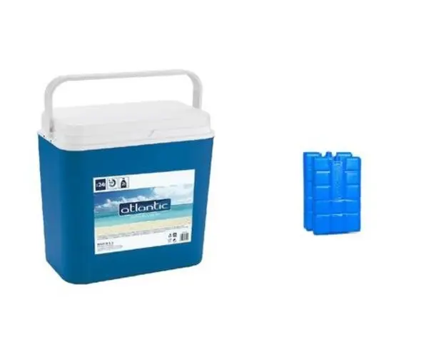 Set cutie frigorifica Atlantic Nevera 24 litri + 2 IceBlock, 400 g, F1 (Albastru)