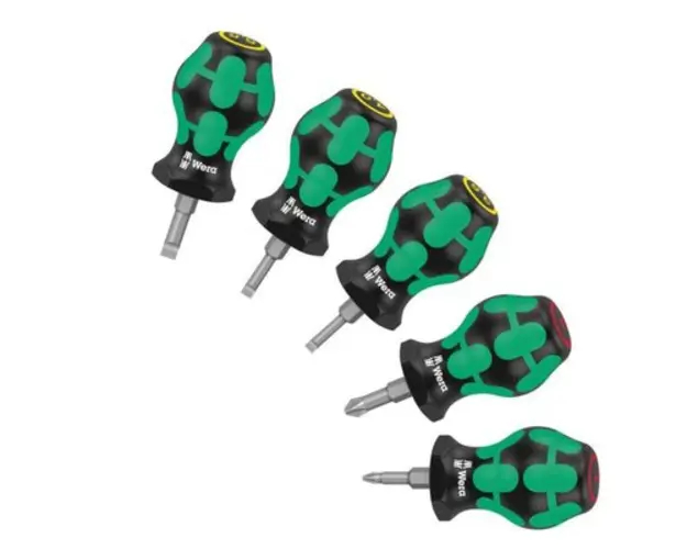 Set de 5 surubelnite, drept/PH, Wera Stubby Set 1