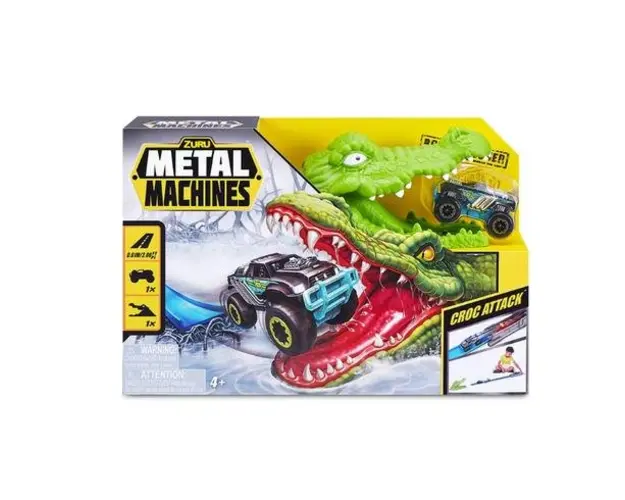 Set de joaca Metal Machines Crocodilul Furios, cu pista