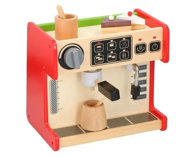 Set din lemn 2 in 1 Marionette Espressor si vitrina deserturi