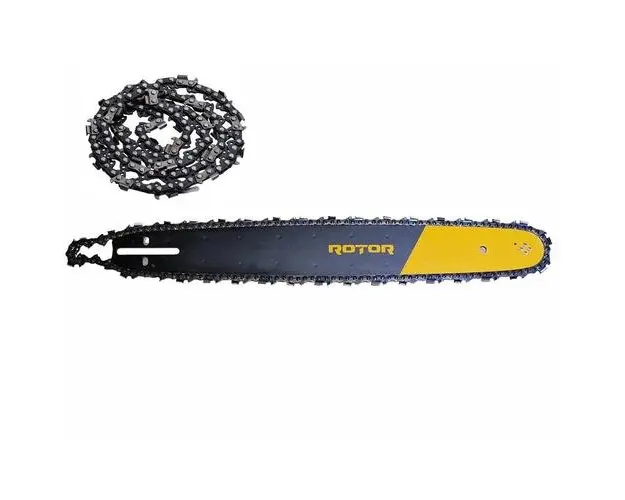 Set lama si lant pentru drujba Rotor, 2 lanturi, pas 3/8, 52 pinteni, 26 dinti, lama 35 cm
