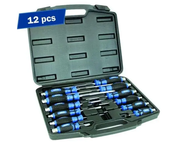 Set surubelnite Hyundai HY-59405, 12 piese (Negru/Albastru)