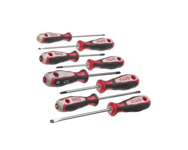 Set surubelnite NWS, 9 piese (Rosu/Negru)