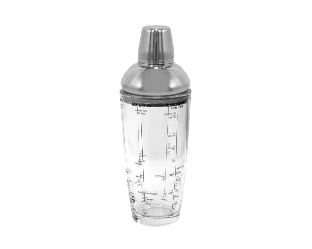 Shaker cu retete, sticla, 700ml - Zokura
