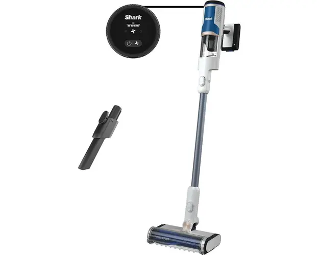 Aspirator vertical Shark BU1120EU Floordetect, 181 W, Recipient 0.42 l, Autonomie 40 minute (Albastru/Gri)
