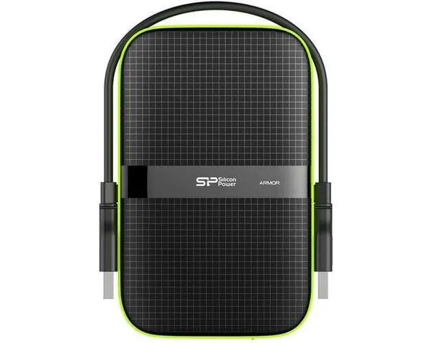 HDD Extern Silicon Power Armor A60, 4TB, 2.5inch, USB 3.0, (Negru/Verde)