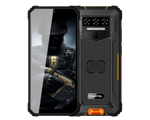 Telefon Mobil Oukitel WP23, Procesor MTK 6765 Octa-Core, Capacitive touchscreen 6.51inch, 4GB RAM, 64GB Flash, Camera 13 + 2 MP, 4G, Wi-Fi, Dual SIM, Android (Negru/Portocaliu)