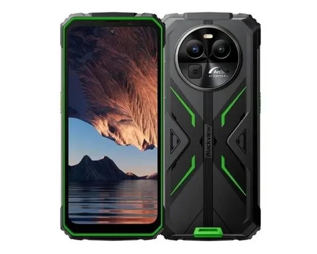Telefon Mobil Blackview BV8100, Procesor Mediatek Helio G99, IPS LCD Capacitive touchscreen 6.5inch, 8GB RAM, 256GB Flash, Camera Duala 50+13MP, Wi-Fi, 4G, Dual Sim, Android (Negru/Verde)