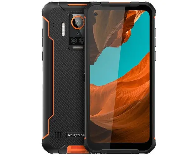 Telefon Mobil Kruger&Matz Drive 10, Procesor MediaTek Helio G85, Capacitive touchscreen 6.49inch, 6GB RAM, 128GB Flash, Camera Tripla 108 + 8 + 8 MP, 4G, Wi-Fi, Dual SIM, Android (Negru/Portocaliu)