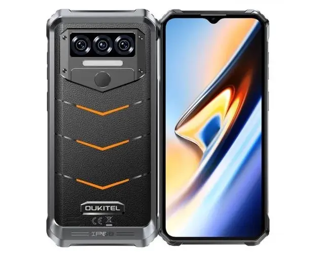 Telefon Mobil Oukitel WP38, Procesor Mediatek MT8788 Octa-Core, IPS LCD Capacitive touchscreen 6.52inch, 6GB RAM, 256GB Flash, Camera Duala 13 + 2 MP, 4G, Wi-Fi, Dual SIM, Android (Negru/Portocaliu)