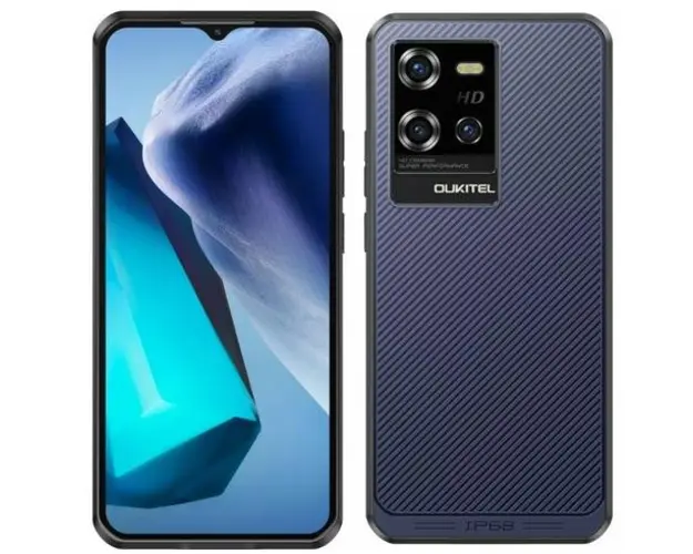 Telefon Mobil Oukitel WP50, Procesor Mediatek Dimensity 6100+ Octa-Core, IPS LCD Capacitive touchscreen 6.6inch, 4GB RAM, 256GB Flash, Camera Tripla 48 + 2 + 0.3 MP, 5G, Wi-Fi, Dual SIM, Android (Albastru)