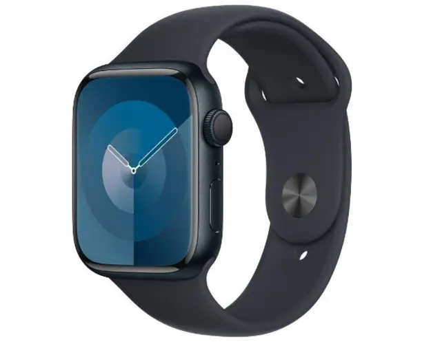 Smartwatch Apple Watch 9 GPS, 45mm Midnight Aluminium Case, Midnight Sport Band - M/L