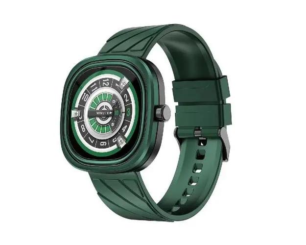 Smartwatch Doogee DG Ares, Ecran LCD HD 1.32inch, Bluetooth, Ritm cardiac, Saturatie oxigen, Monitorizare somn, Memento sedentarism, Android/iOS, Notificari, 300mAh (Verde)