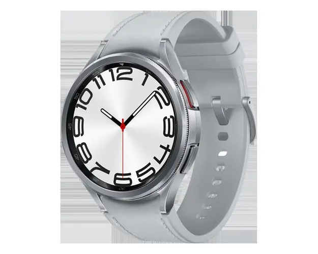 Smartwatch Samsung Watch 6 Classic SM-R960, ecran AMOLED 1.47inch, 2GB RAM, 16GB Flash, Bluetooth 5.3, Carcasa Otel, 47mm, Waterproof 5ATM (Argintiu)