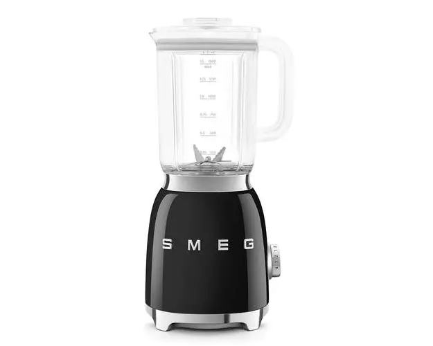 Blender de masa retro Smeg BLF03BLEU, 800 W, 4 programe, Pulse, Auto-curatare, 18000 rpm (Negru)