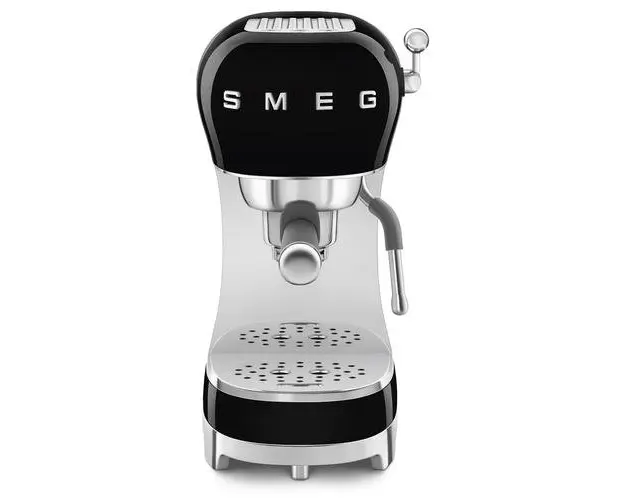 Espressor manual Smeg ECF02BLEU, 1350 W, 15 bar, 1.1 L, 3 setari temperatura (Negru)