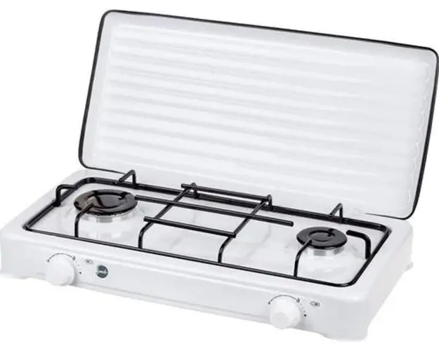 Plita de exterior MPM SMILE-KN-02, 2 Arzatoare (Alb)