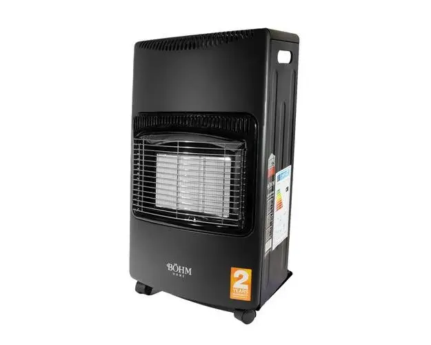 Soba pe gaz pliabila BÖHM BF-003B, GPL, 4200 W, 3 trepte de putere, 20-80 m², Regulator GPL, Furtun GPL 1,5 m