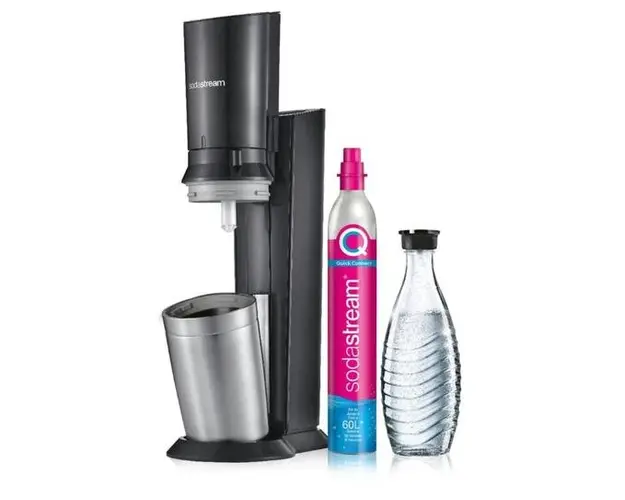 Aparat de preparat sifon SodaStream Crystal 3.0, Carafa 0.7 l, Cilindru CO2 (Negru)
