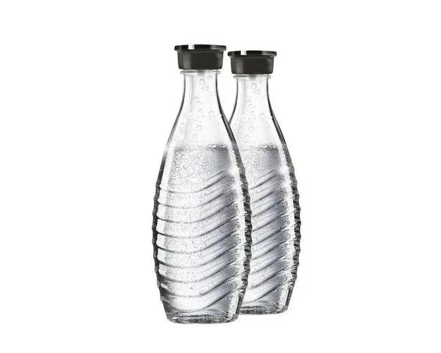 Set 2 carafe de sticla Sodastream 0.7 l, pentru aparate Crystal sau Penguin