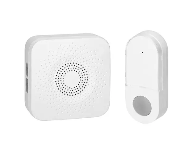 Sonerie wireless ORNO OR-DB-AB-169/W, pentru usa sau poarta, exterior, alimentare la retea, transmitator rezistent la apa IP44, distanta de functionare 150 m, 32 melodii disponibile, kit montaj perete, 1 receptor, Alb