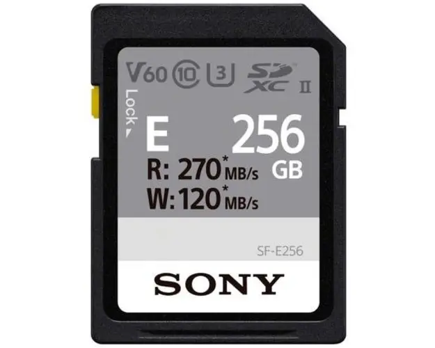 Card de memorie Sony SFE256, 256GB, SDXC, UHS-II U3, Clasa 10, V60