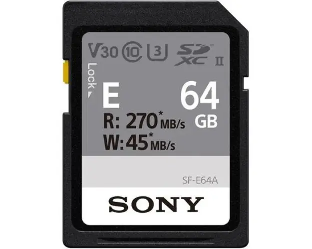 Card de memorie Sony SFE64A, 64GB, SDXC, UHS-II U3, Clasa 10, V30