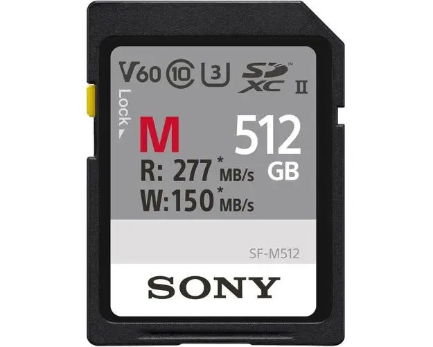 Card de memorie Sony SFM512, 512GB, SDXC, UHS-II U3, Clasa 10, V60