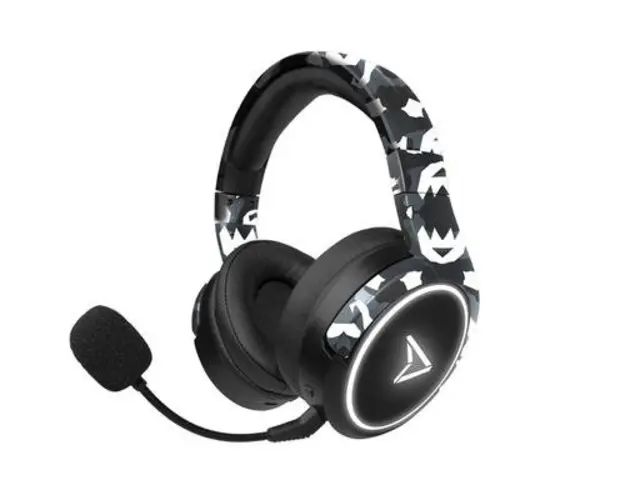 Casti Gaming Steel Play Impulse, Microfon detasabil, Cu fir si Bluetooth (Negru/Alb)