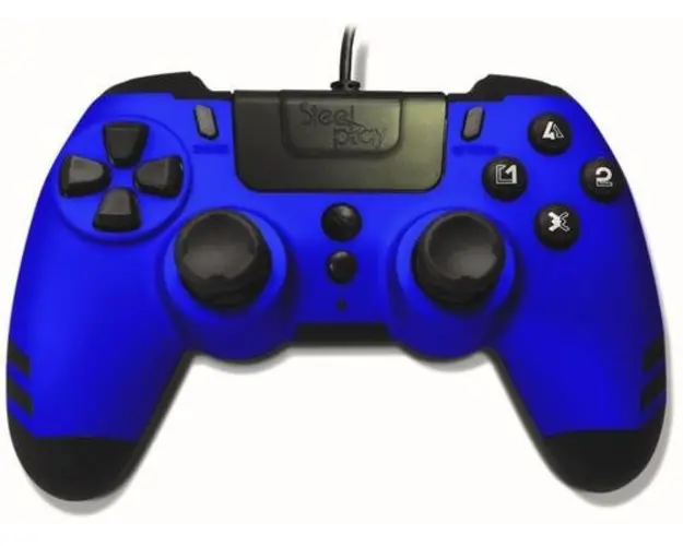 Controller cu fir Steel Play MetalTech (Albastru)