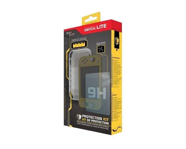 Kit protectie Steel Play, Protectie ecran si husa transparenta, Pentru Nintendo Switch Lite