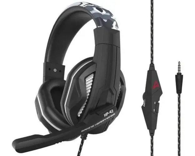 Casti Gaming Steel Play HP42 Ice Camo, Cu fir, Microfon (Camuflaj)