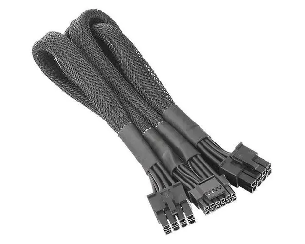 Cablu splitter pentru placa video Thermaltake AC-063-CN1NAN-A1, 8-pin ATX Tata la 12+4-pin PCI-E Gen 5 Tata (Negru)