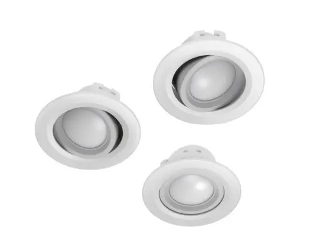 Spot LED Smart Hama 176589, Control Vocal/Aplicatie, 5W, 350 lm, 3 buc., Clasa G (Alb)