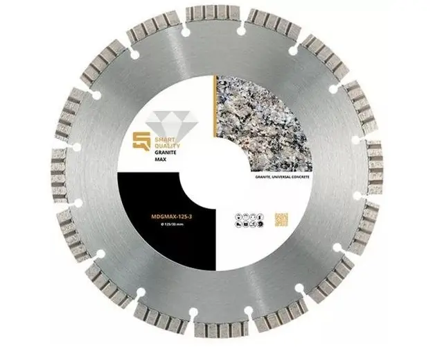 Disc diamantat Smart Quality MDGMAX-350-4, 350 mm, pentru granit (Argintiu)