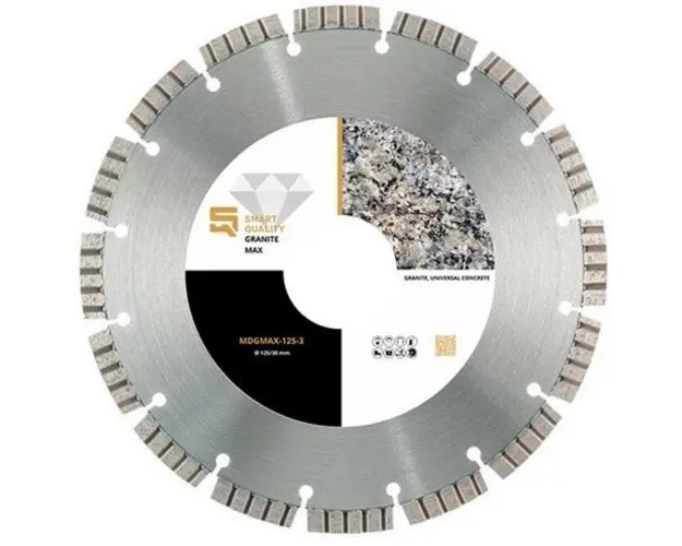 Disc diamantat Smart Quality MDGMAX-230-3, 230 mm, pentru granit (Argintiu)