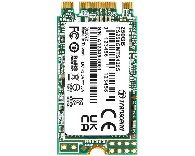 SSD Transcend MTS425S, 250GB, M.2 2242, 3D NAND, SATA3