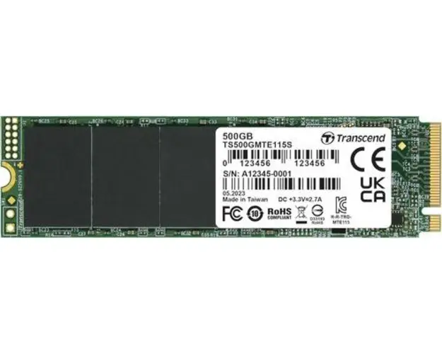SSD Transcend MTE115S, 500GB, M.2 2280, PCIe Gen3 x4 NVMe
