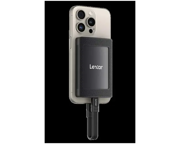 SSD Extern Lexar SL500 Mag Set, USB3.2 Gen2x2, 2TB, prindere magnetica (Negru)