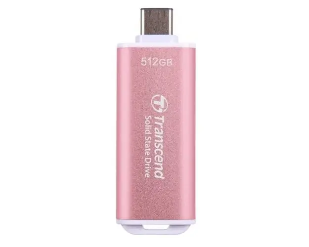 SSD Extern Transcend ESD300P, 512GB, USB Type-C 10Gbps (Roz)