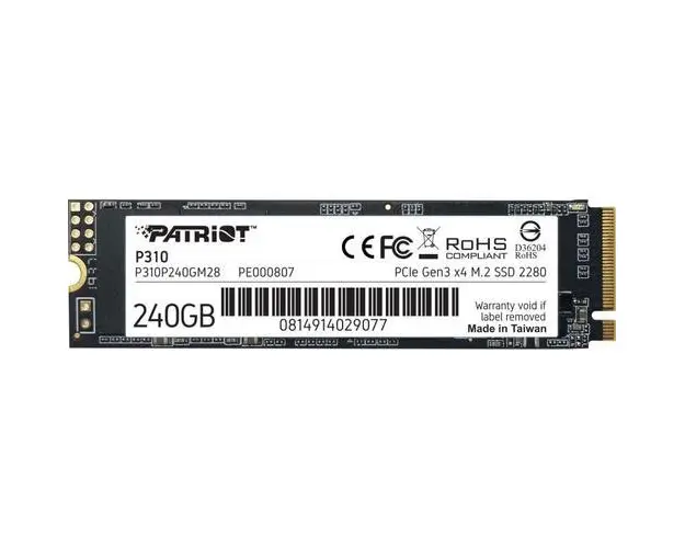 SSD Patriot P310 240GB PCI Express 3.0 x4 M.2 2280
