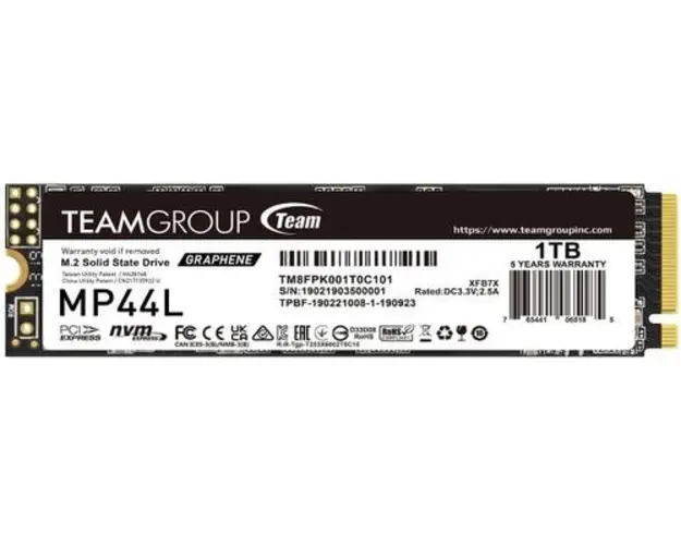 SSD Team Group MP44L, 1TB, M.2 2280, PCIe Gen 4.0 x4 NVMe